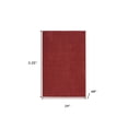 thumbnail image 5 of 2' X 4' Brick Red Non Skid Indoor Outdoor Runner Rug, 5 of 5