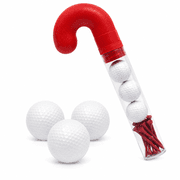 Candy Cane Golf Ball Gift Set – 3 Golf Balls & 10 Wooden Festive Tees