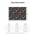 thumbnail image 5 of Honeii Mushrooms print throw blanket, crafted from cozy cotton flannel, offers versatile home decor as a bedding suitable for all seasons.-60"x50", 5 of 6