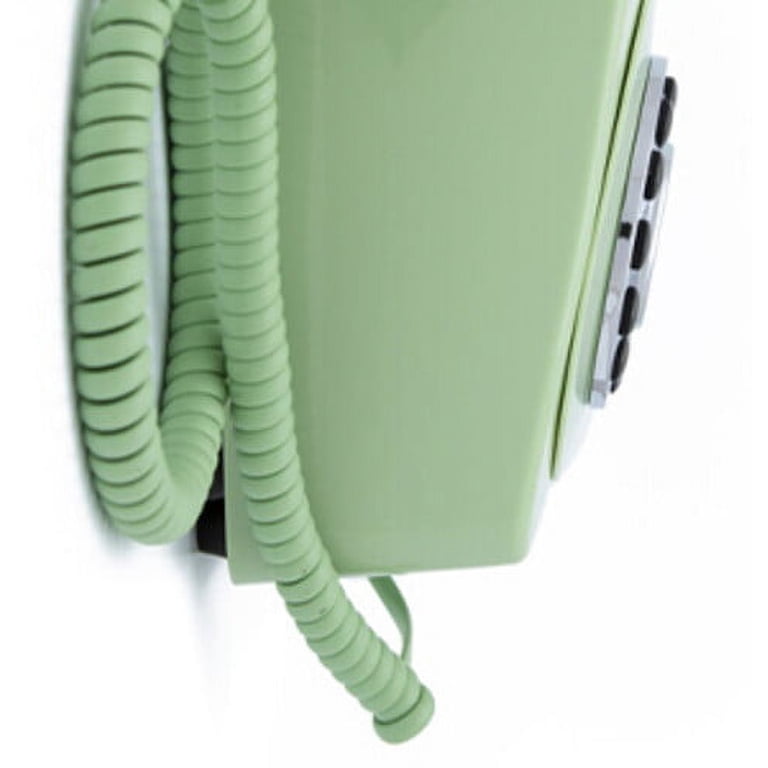 GPO 746 Wall-Mounted Push-Button Retro landline Phone - Curly Cord