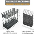 thumbnail image 6 of SpaceAid Pull Out Spice Rack Organizer for Cabinet with Labels, 4.5" W x10.75 D x8.5 H, 1 Drawer 2-Tier, 6 of 7