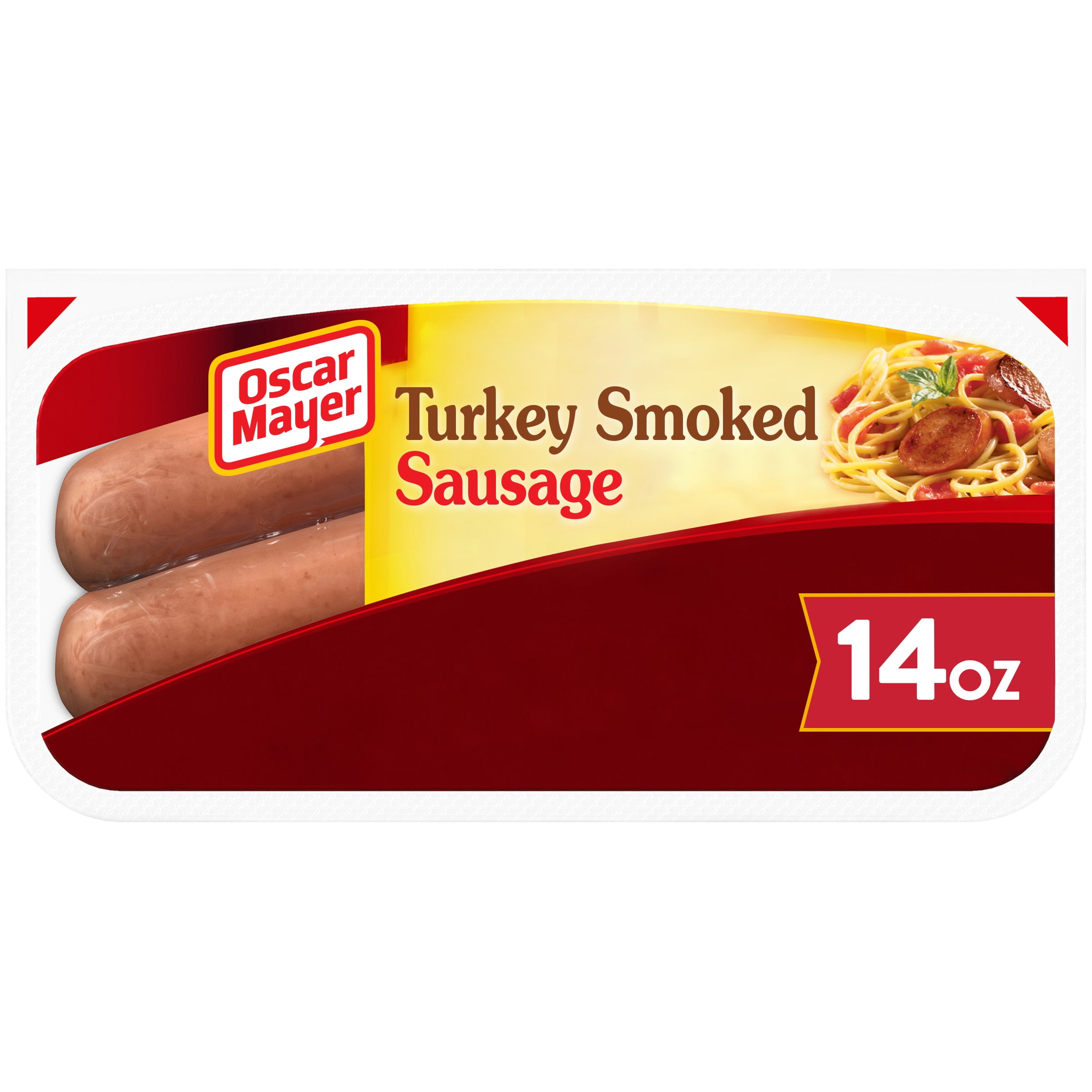 Oscar Mayer Hardwood Smoked Turkey Sausage with 1/2 Less Fat, 2 ct Pack
