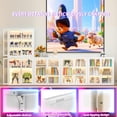 thumbnail image 4 of White 3-Tier Glass Display Cabinet with Glass Door, LED Lights, and 2 Adjustable Shelves, Curio Cabinet for Collectibles, 4 of 7