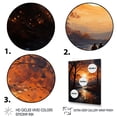 thumbnail image 3 of Designart "Romantic Landscape Sunset Charm I" Romantic Landscape Floater Framed Wall Art Living Room, 3 of 7