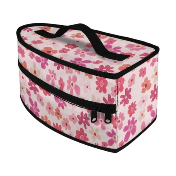 Organizador portátil para la mayoría de las planchas. Estuche multiusos con cremallera. Rosa