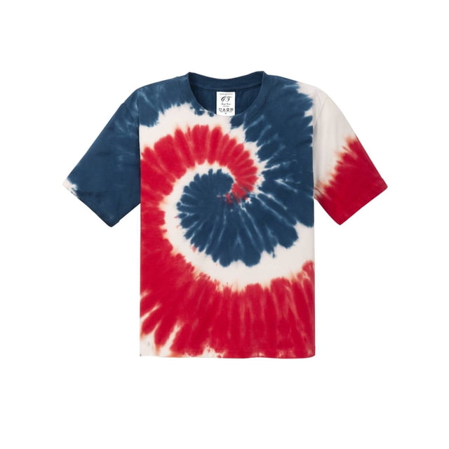 Gravity Threads Youth Tie-Dye Short-Sleeve T-Shirt - US Rainbow - X-Large