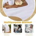 thumbnail image 4 of BNM Chevron Zig-Zag Cotton Blanket, California King, White, 4 of 13