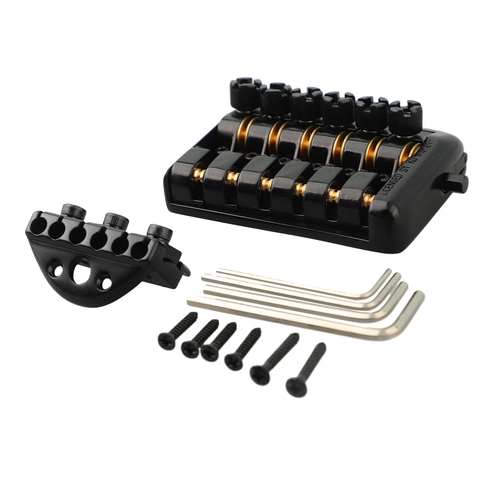 6String Fixed Bridge Saddle Headless Electric Guitar Bridge Tailpiece With Parts