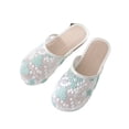 thumbnail image 5 of CHWshoes 2026 Floral Embroidery Breathable Sheer Mesh Lace Slip on Dressy Casual Walking Shoes Mint Green Size 41, 5 of 6