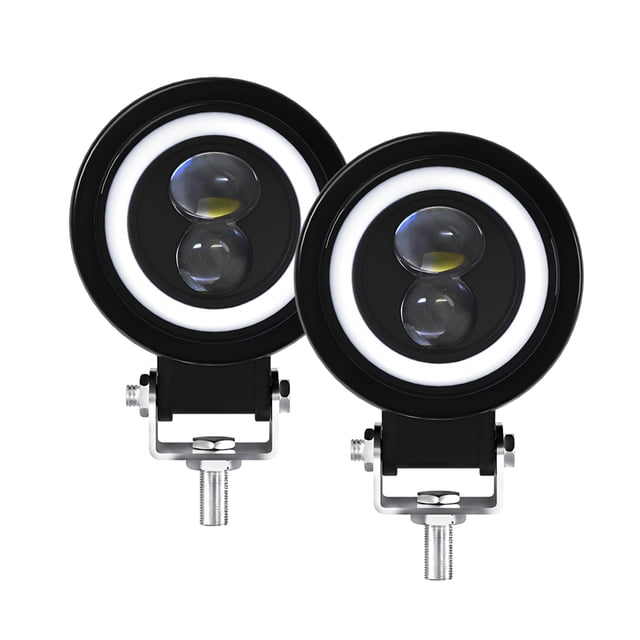 Mistaha Upgrade Your Motorcycle Lighting with G0066 S11 LED Driving Lights - 3 Modes, DRL, Aluminum Construction, 60W, 6000K Color Temp, IP68 Waterproof, 200m Range, Black - 2 Pack