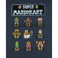 thumbnail image 2 of Nintendo Super Mario Kart T-Shirt Men's Pixelated Character Grid Adult Tee, 2 of 5