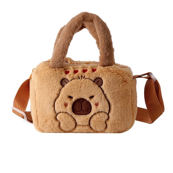 AJGRHE Adorable Messenger For Kids Lightweight Crossbody Satchel With Friendly Animal Character For School Travel And Everyday Use Brown One Size