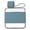 Blue, variant on 320ml Slim Flat Pocket Water Bottle With Carry Handle Anti-Slip Silicone Sleeve Leak Proof Screw Lid Portable Travel Drinking Bottle