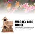 thumbnail image 3 of Casa Para Pájaros De Madera, Poste De Madera, Casa Para Pájaros Anidada, Amplia Adaptabilidad, Cómoda Para Jardín, Patio, 3 of 7