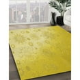 thumbnail image 3 of Ahgly Company Tapis d'Intérieur Lavables en Machine, Carrés Transitionnels, Jaune Vif, 4' Carré, 3 of 7