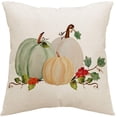thumbnail image 5 of Housses d'Oreiller d'Automne 18x18 Pouces Ensemble de 4 Citrouilles de Récolte Feuilles Automne Vacances Rustique Lin Taie d'Oreiller Décorations de Ferme L'action de Grâce Décor d'Automne pour Canapé Canapé Intérieur Extérieur, 5 of 5