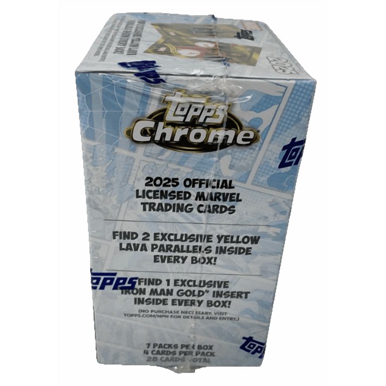 2025 Topps Chrome Marvel Blaster Box! (Find Two Exclusive Yellow Lava  parallels per Box!) - Walmart.com