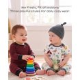 thumbnail image 6 of KIMI BEAR 6 Months Newborn Baby Boys Romper 12 Months Shower Gift Clothing 3 Packs Long Sleeves Short Sleeves Bodysuit Dinosaur One Piece Jumpsuits Clothes Multicolor, 6 of 8