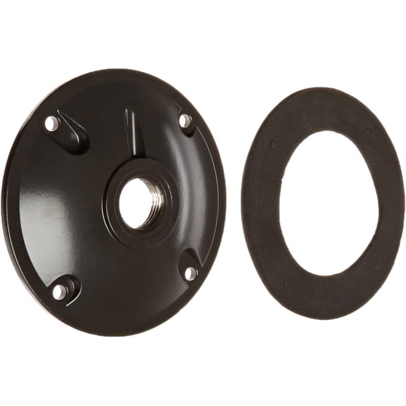 RAB Lighting XC1A Heavy Duty Weatherproof Round Cover, Aluminum, 1/2" Hole Size, 4" Diameter, Bronze