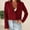 Wine, variant on Idoravan Cardigans for Women Clearance Spring Women Business Attire Lapel Solid Color Slim Fit Short Long Sleeve Cardigan Coat Tops