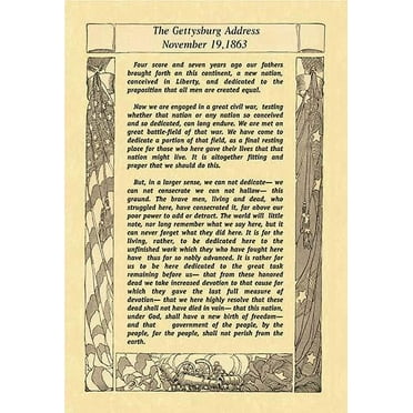 The Gettysburg Address-Fine Art Canvas Print (20" x 30")