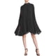 thumbnail image 2 of Vestido de capa de gasa para mujer Inspire Chic, vestido con mangas de capa fluidas y plisadas, color negro, talla M, 2 of 6