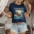 thumbnail image 5 of Rustic Red Covered Bridge Vermont State T-Shirt, New England Historical Tee and Travel Souvenir, 5 of 6