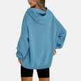 thumbnail image 5 of QUYUON Hooded Sweatshirts for Women Loose Fit Hoodies Pullover Tops Long Sleeve Crew Neck Oversized Sweatshirt Winter Sweater Coat Casual Fall Sweatshirts Hoodies Shirts Light Blue M, 5 of 7
