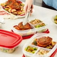 thumbnail image 6 of Rubbermaid Easy Find Lids 5 Pack Meal Prep Containers with 3 Compartments, Red, 5.1 Cups, 6 of 6