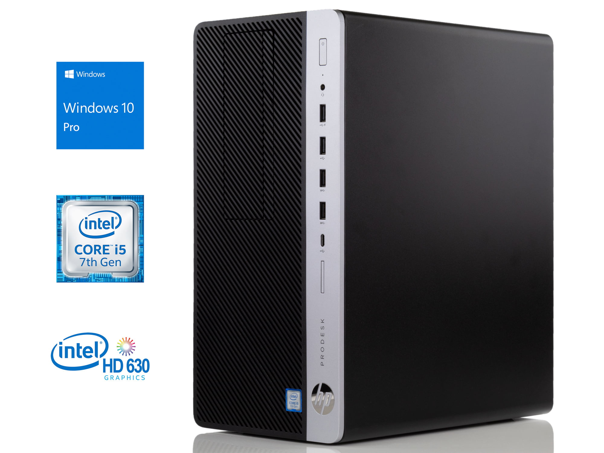 HP ProDesk 600 G3 Microtower Desktop, Intel Quad-Core i5-7500 Upto 3