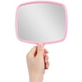 thumbnail image 4 of Nicole Fantini's Professional Salon Hair Stylist Large Handheld Mirror w/Handle Wide Angle Barber Hairdressing Mirror Square Makeup Mirror: Set of 6 Assorted Mirrors, 4 of 5