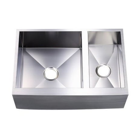 Elements of Design Denver 33'' x 21'' Farmhouse Double Bowl Kitchen Sink