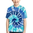 thumbnail image 4 of Besolor Summer Tops for Boys Kids Casual Tie-Dye Round Neck Short Sleeve T-Shirts Children's Blouse 3-14 Years, 4 of 4