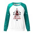 thumbnail image 4 of WXLWZYWL Christmas Shirts for Women 2024 Raglan Sleeve Funny Xmas Tree Print Cute Santa Graphic Sweatshirts Loose Fit Pullover, 4 of 4