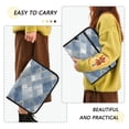 thumbnail image 4 of Accordion File Organizer with Zip Closure 13 Pockets Expanding File Folder Letter A4 Paper Document Organizer for Home Office Blue Plaid Pattern, 4 of 7