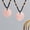 Pink Crystal, variant on 1 Natural Crystal Pendulum Quartz Stone Pendant Chakra Healing Gemstone Necklace-Pink Crystal