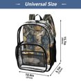 thumbnail image 4 of PVC Transparent Backpacks Clear Backpack for Travel and Outings Beautiful Deer Wearing A Crown, 4 of 7