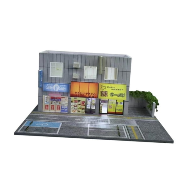 Miniatura a escala 1/64, modelo de simulación, adorno, accesorios fotográficos, colección creativa para exhibir con luces LED.
