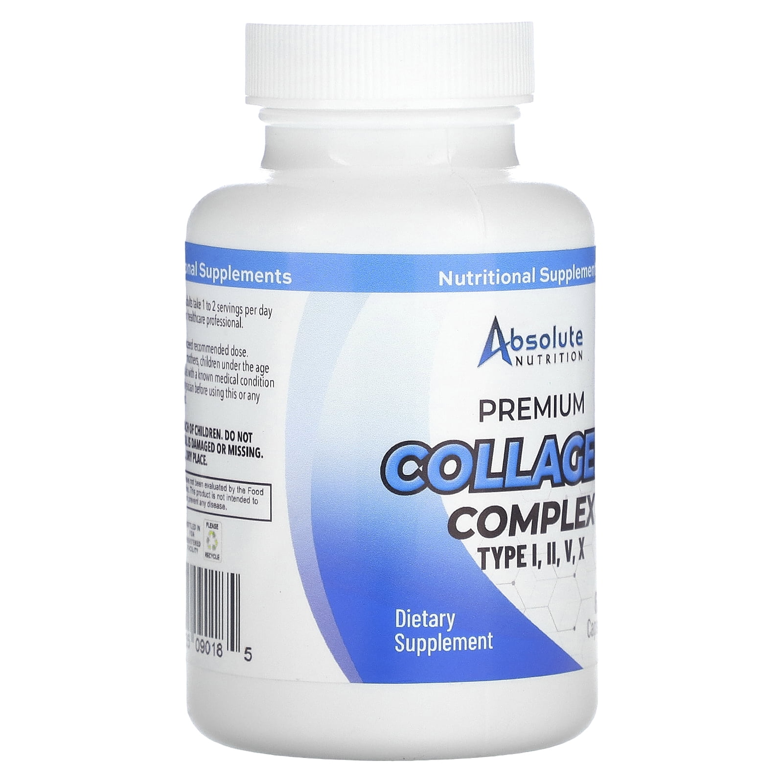 Multi Collagen Complex Capsules – 60ct – Types I, II, III, V & X + Hyaluronic Acid – Hair, Skin, Nails & Joint Support for Men & Women