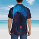 thumbnail image 4 of Fotbe Spooky Halloween Night Scene Camisa Hawaiana para Hombre Unisex – Camisa Casual de Verano con Botones de Manga Corta de Algodón y Lino,Small, 4 of 7