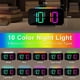 thumbnail image 3 of LED Digital Alarm Clock for Bedrooms with Night Light,Dual Alarm,12/24H, Plug in Large Display Alarm Clock for Bedroom,A, 3 of 5