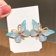 thumbnail image 1 of Durable Butterfly Hairpin Hair Accessories Hairdressing Hair Barrettes Hair Clamps Hair Clips for Women Short Hair - Blue, 1 of 8