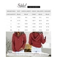 thumbnail image 3 of Sidefeel Womens Hooded Button Collar Hoodies Pullover Sweatshirts Casual Drawstring Long Sleeve Tops Shirts S-XXL, 3 of 6