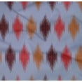 thumbnail image 4 of oneOone Organic Cotton Poplin Twill Fabric Argyle Ikat Decor Fabric Printed BTY 42 Inch Wide, 4 of 4