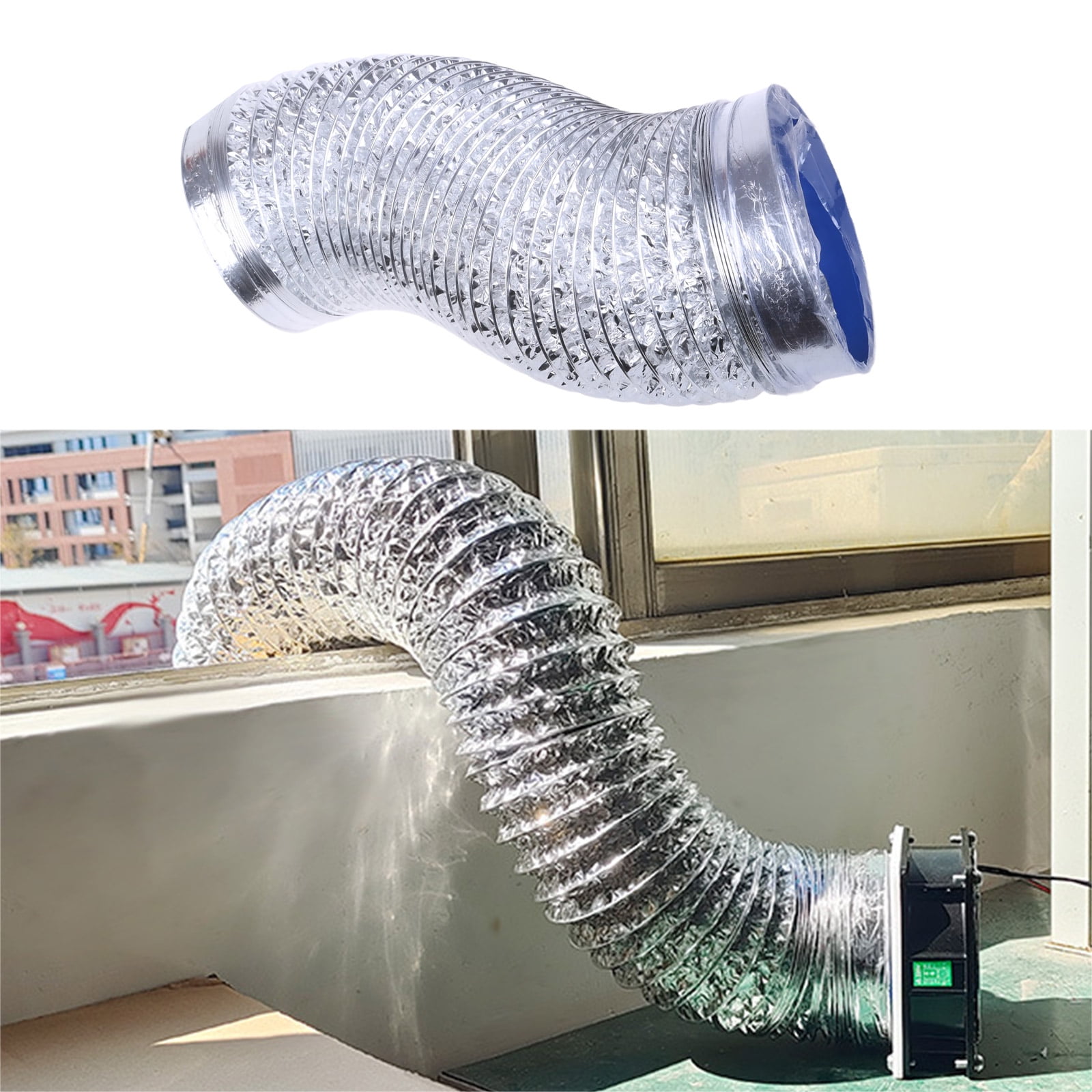 Ladaidra Brown fhgksm 6Inch Air Aluminum Ducting Dryer Vent Hose Exhaust Duct for Ventilation