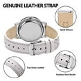 thumbnail image 7 of BISONSTRAP Elegant Leather Watch Straps, Quick Release, Watch Bands for Women and Men, 12mm, White (Silver Buckle), 7 of 7