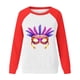 thumbnail image 4 of Xuyuer Mardi Gras Shirts for Women Shirt Funny Mask Graphic Tee Carnival Long Sleeve Shirt V Neck Top, 4 of 6