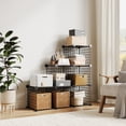 thumbnail image 4 of Wire Cube Storage, 6-Cube Closet Organizer Storage, Modular Shelves Units, Storage Bins Shelving, for Bedroom, Office, 4 of 9