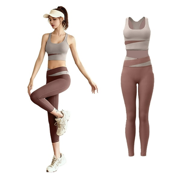 FJUCHAI Women 2Pcs Workout Sets Yoga Outfits Seamless Sports Bra and High Waist Leggings Sports Clothes Tracksuit S-XXL