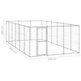 thumbnail image 4 of vidaXL Chenil Extérieur pour Chien Acier Galvanisé 21,78 M2, 4 of 4
